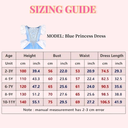 Girls Princess Cinderella Inspired Dress , Kids Cosplay Tulle Gown, Halloween Birthday Costume With Accessories