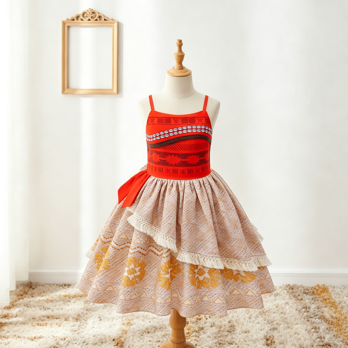 Girls Moana Dress,Moana Costume, Moana Party Dress,Moana Halloween Costume,Moana Birthday Dress,Princess  Costume, Hawaiian Princess Dress