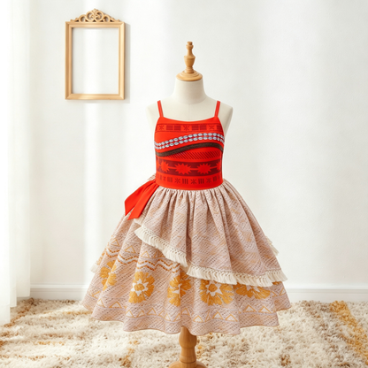 Girls Moana Dress,Moana Costume, Moana Party Dress,Moana Halloween Costume,Moana Birthday Dress,Princess  Costume, Hawaiian Princess Dress