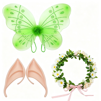 Girls Green Fairy Dress,Tinkerbell Girl Dress,Fairy Costume,Fairy Wing,Tinkerbell Costume,Tinkerbell Cosplay Dress,Kids Birthday Party Dress