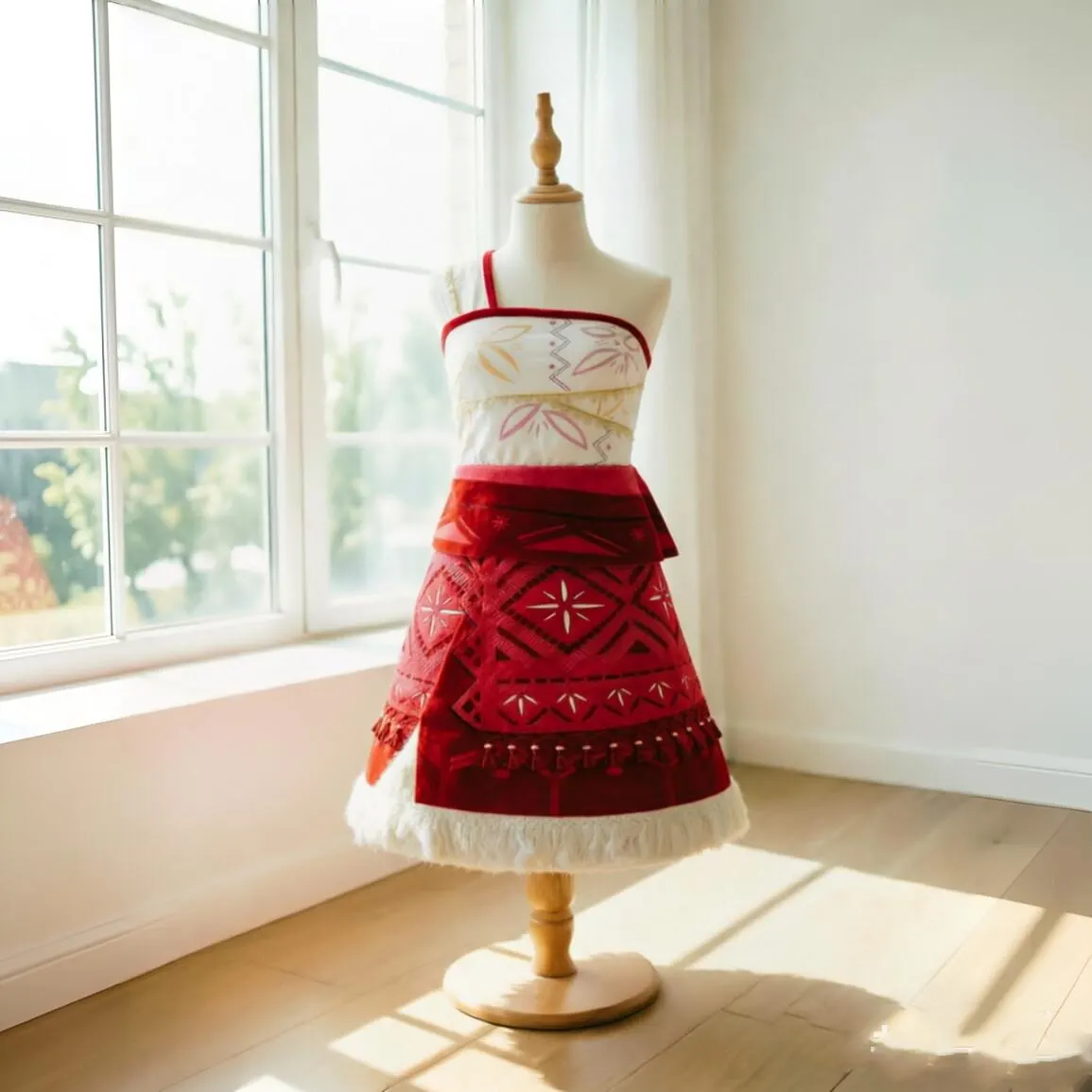 Girl Moana Inspired Dress, One-Shoulder Costume,Girl Summer Party Wear,Moana Toddler Dress,Moana Birthday Dress