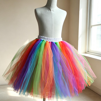 Rainbow Tutu Skirt & Sequin Cape Set, Kids Unicorn Party Costume, Girls Halloween Dress‑up Outfit, Birthday Photo Prop, Festival Playwear
