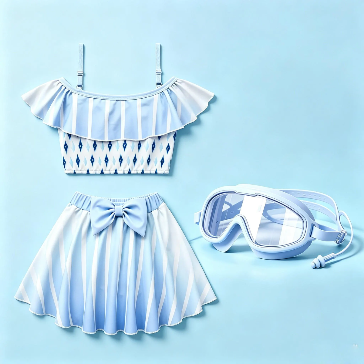 Girls Elsa Swimsuit Set, Girls Bathing Suit,Girls Swimwear,Kids Beach Outfit,Girls Birthday Swim,Kids Swimsuit,Baby Girl Swimsuit