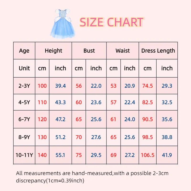 Light Up Cinderella Inspired Dress for Girls,Blue Tulle Puff Sleeve Gown, Birthday Party Dress, Halloween Cosplay Outfit for Toddler Kids