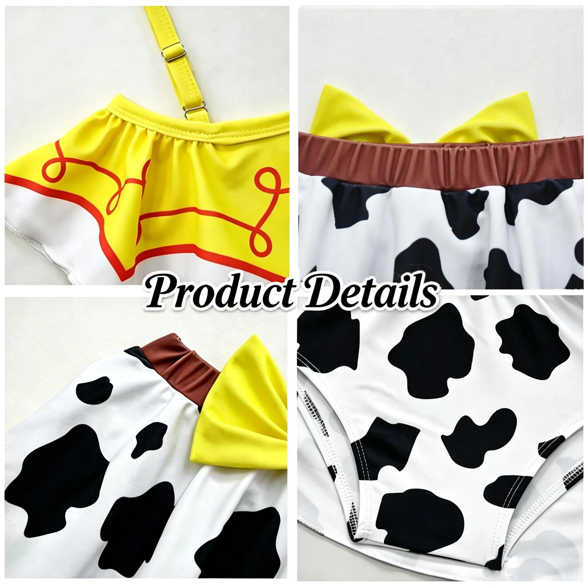 Girls Jessie Two-piece Swimsuit, Kids Disney Swim Beachwear Summer Vacation Outfit,Birthday Swimsuit,Toddler Cowgirl Swimsuit Outfit