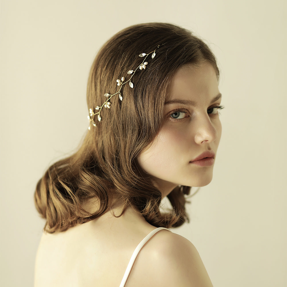 Fancy Bridal Vintage Crystal Pearl Hairbands