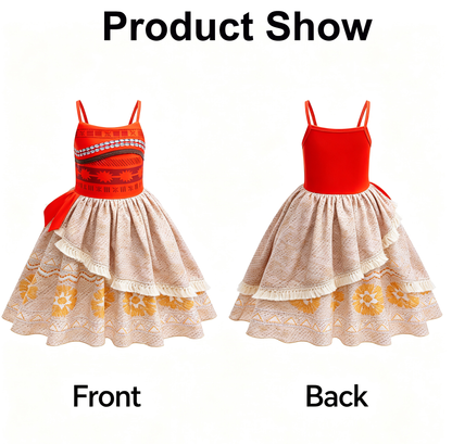 Girls Moana Dress,Moana Costume, Moana Party Dress,Moana Halloween Costume,Moana Birthday Dress,Princess  Costume, Hawaiian Princess Dress