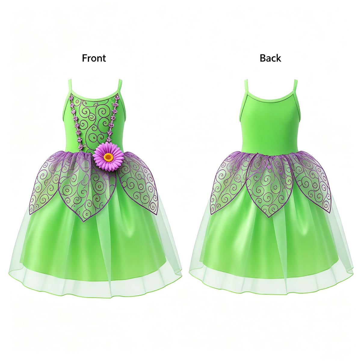 Girls Green Fairy Dress,Tinkerbell Girl Dress,Fairy Costume,Fairy Wing,Tinkerbell Costume,Tinkerbell Cosplay Dress,Kids Birthday Party Dress