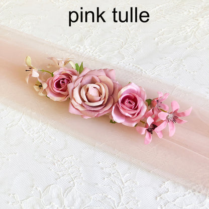 Wedding Chair Sashes, Boho Wedding Decor,Wedding Chair Decor,Pink Chair Sash,Wedding Ceremony Accessories for Wedding Party Easter Decor