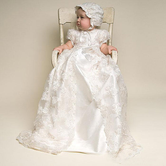 Baby Girl Dresses For Baptism Infant Lace Christening Gown Newborn Communion Clothes