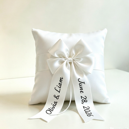 2PCS Custom Ivory Flower Girl Baskets |Ring Bearer Pillow Set |Wedding Baskets |Petal Baskets |Rustic Basket |Bridesmaid Basket |Ring Pillow
