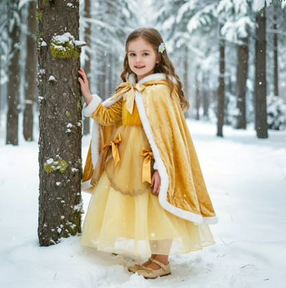Princess Hooded Cloak,Medieval Cape with Hood,Princess Cloak,Hooded Cape Cloak,Elsa Cloak, Kids Hooded Cloak,Girls Winter Cape,Cosplay Cloak