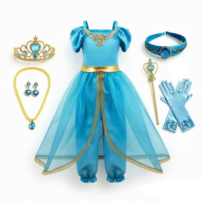 Princess Jasmine Costume Girls, Arabian Princess Costume, Girls Jasmine Dress, Jasmine Birthday outfit, Jasmine Girl Dress, Aladdin Costume