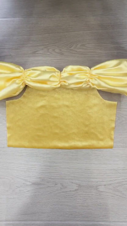 Light up Belle Princess Inspired Dress, Beauty and the Beast Outfit, Kids Princess Gown for Birthday Party, Halloween Cosplay