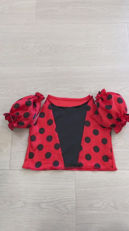 Red Ladybug Polka Dot Tulle Dress,Toddler Girl Bug Costume,Birthday Party Outfit,Halloween Bug Costume,Photo Prop Dress