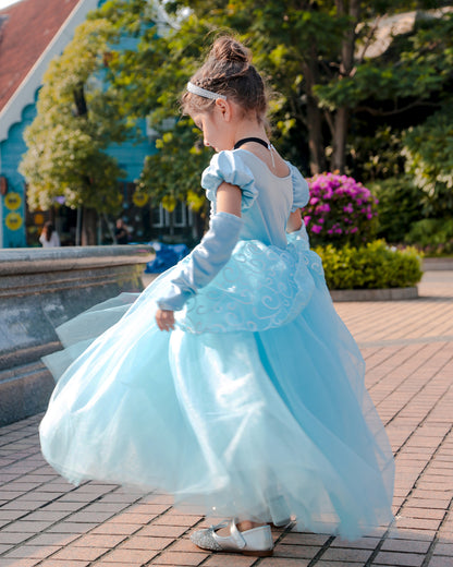 Cinderella Dresses for Girls Role Play Girl Dress Princess Dress Up Clothes Toddler Dress