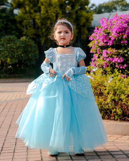 Cinderella Dresses for Girls Role Play Girl Dress Princess Dress Up Clothes Toddler Dress