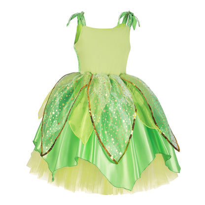 Tinkerbell Costume for Girls  Fairy Costumes Little Girls Dress Kids Fancy Gown Cosplay Party Clothes Suit 2-8Y