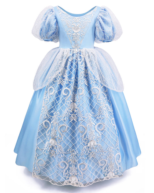 Cinderella Dresses for Girls Toddler Princess Dress Blue Tulle Costumes Cosplay Fairy Costume for Girls