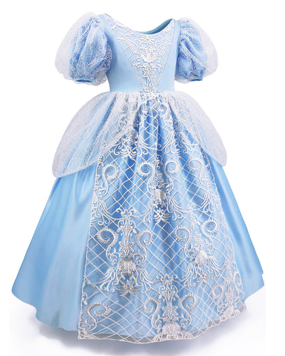 Cinderella Dresses for Girls Toddler Princess Dress Blue Tulle Costumes Cosplay Fairy Costume for Girls