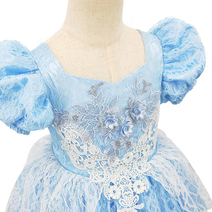 Cinderella Dress Deluxe Princess Costumes Little Girls Dress Kids Fancy Gown Cosplay Halloween Party