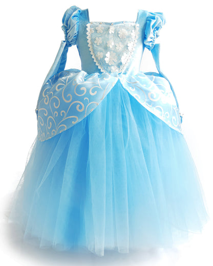 Cinderella Dresses for Girls Role Play Girl Dress Princess Dress Up Clothes Toddler Dress