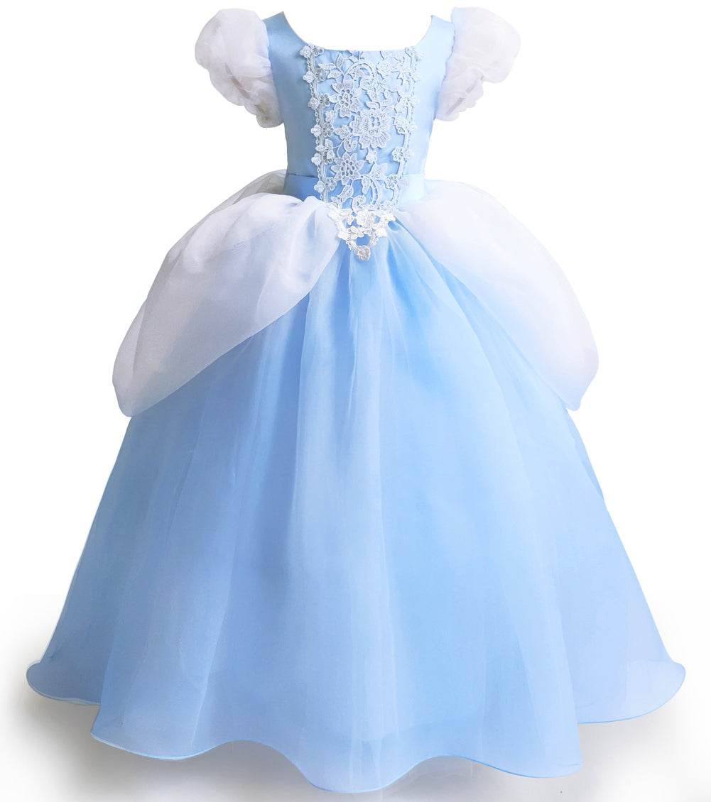 Cinderella Dresses for Girls Princess Dress Up Clothes Role Play Costumes Toddler Lace Dress