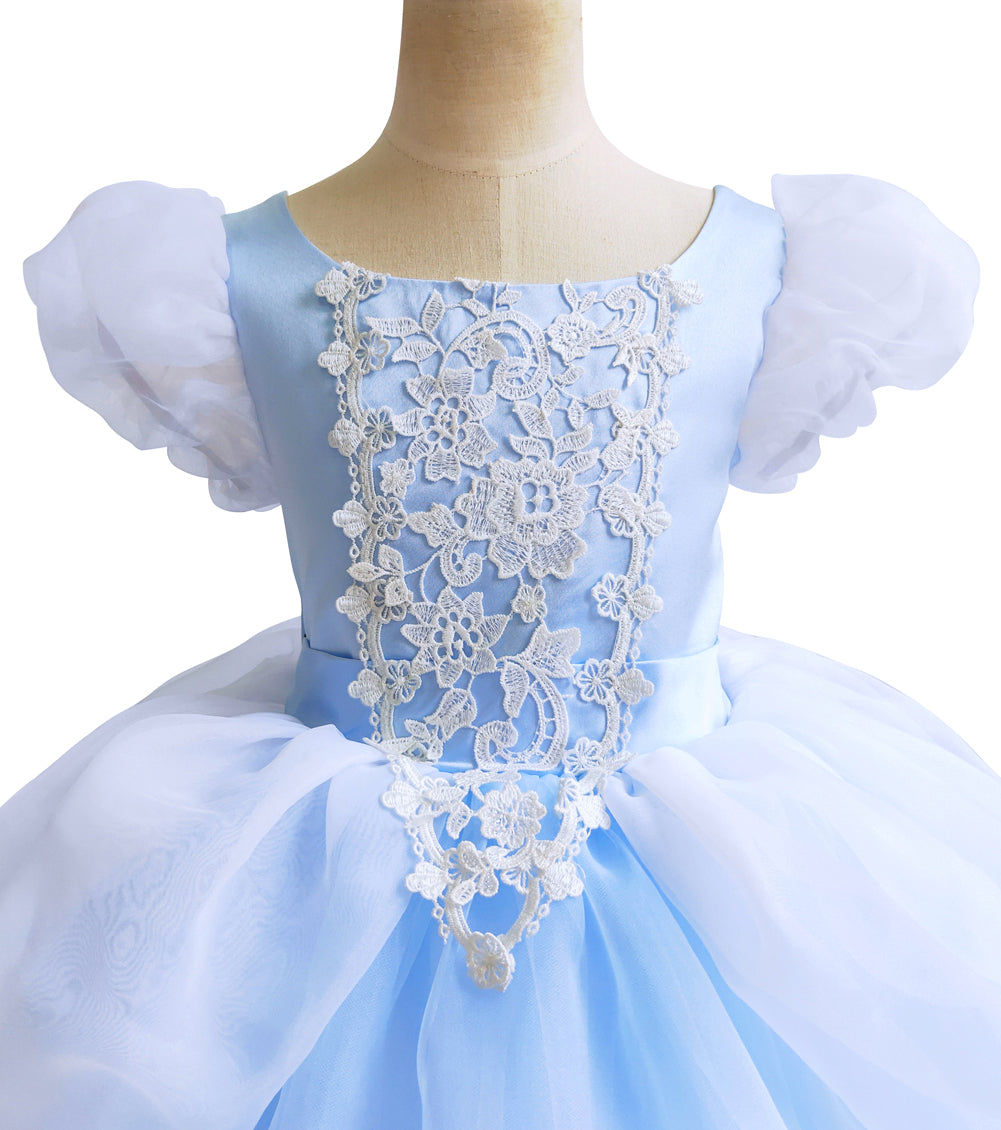 Cinderella Dresses for Girls Princess Dress Up Clothes Role Play Costumes Toddler Lace Dress