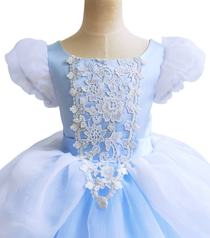 Cinderella Dresses for Girls Princess Dress Up Clothes Role Play Costumes Toddler Lace Dress