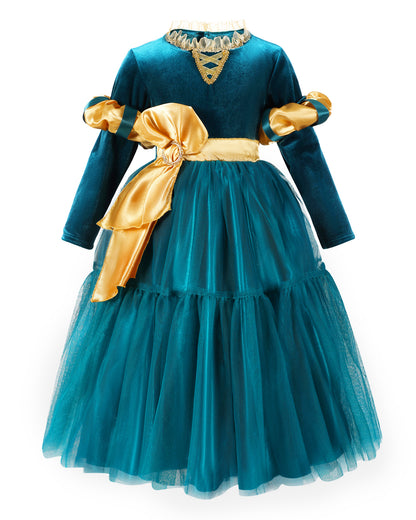 Merida Costume for Girls Princess Cosplay Clothes Up Merida Costumes Birthday Party Dress