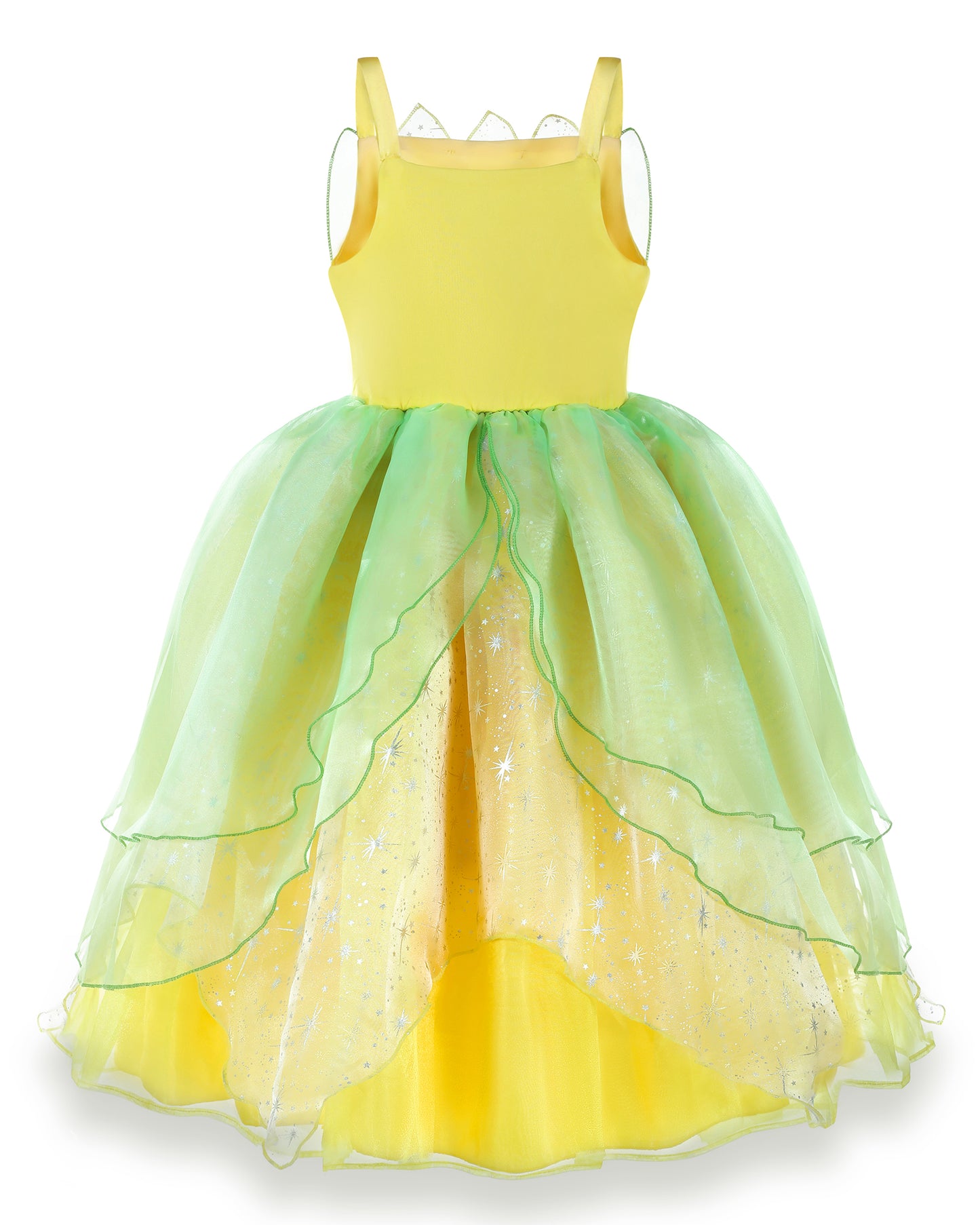 Tiana Costume for Girls Fancy Costume Tiana Dress for Girls Princess Frog Role Play Ball Gown Party Dress up Birthday Cosplay Costume Suit 2-10Y